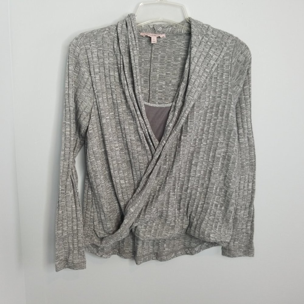 Juicy Couture gray wrap hoodie Small